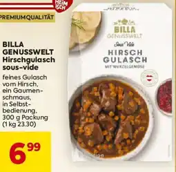 Billa BILLA GENUSSWELT Hirschgulasch sous-vide Angebot