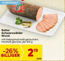 Billa Reiter Schwarzwälder Wurst Angebot
