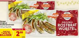 Billa Berger Original Rostbratwürstel Angebot