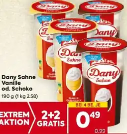 Billa Dany Sahne Vanille od. Schoko Angebot