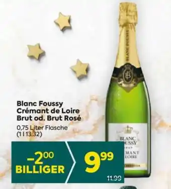 Billa Blanc Foussy Crémant de Loire Brut od. Brut Rosé Angebot