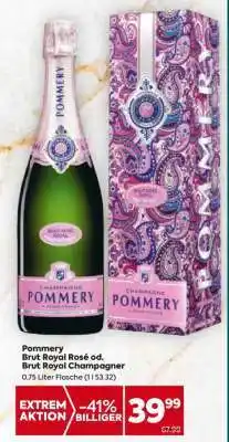 Billa Pommery Brut Royal Rosé od. Brut Royal Champagner Angebot