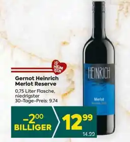 Billa Gernot Heinrich Merlot Reserve Angebot