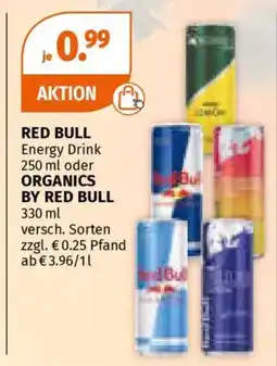 Müller Red bull energy drink oder organics by red bull Angebot