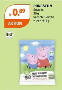 Müller Pure&fun snacks Angebot