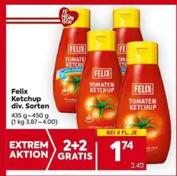 Billa Felix Ketchup div. Sorten Angebot