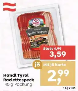 ADEG Handl Tyrol Raclettespeck Angebot
