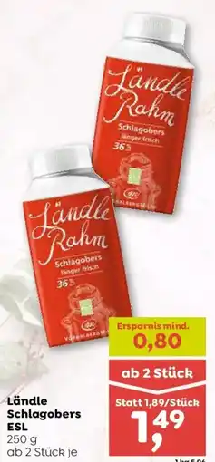 ADEG Ländle Schlagobers ESL Angebot