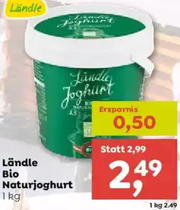 ADEG Ländle Bio Naturjoghurt Angebot