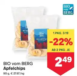 MPreis BIO vom BERG Apfelchips Angebot