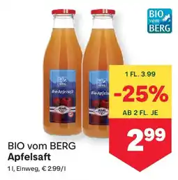 MPreis BIO vom BERG Apfelsaft Angebot