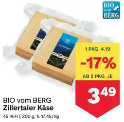 MPreis BIO vom BERG Zillertaler Käse 45% FIT Angebot