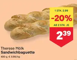 MPreis Therese Mölk Sandwichbaguette Angebot