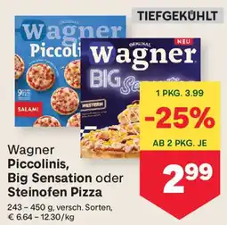 MPreis Wagner Piccolinis, Big Sensation oder Steinofen Pizza Angebot