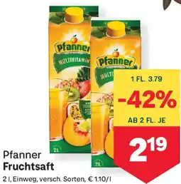 MPreis Pfanner Fruchtsaft Angebot