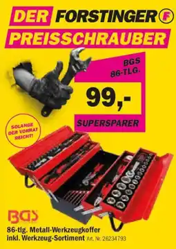 Forstinger 86-tig. metall-werkzeugkoffer inkl. werkzeug-sortiment Angebot