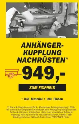 Forstinger Anhänger- kupplung nachrüsten Angebot