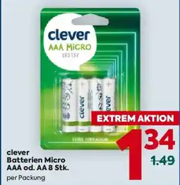 Billa Clever batterien micro aaa od. aa 8 stk. Angebot