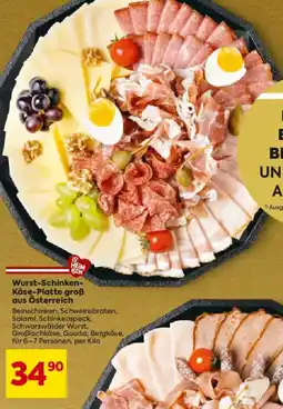 Billa Wurst-Schinken- Käse-Platte groß aus Österreich Angebot