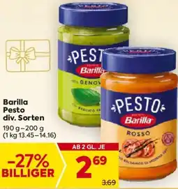 Billa Barilla Pesto div. Sorten Angebot