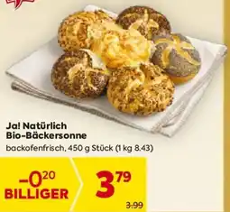 Billa Ja! Natürlich Bio-Bäckersonne Angebot