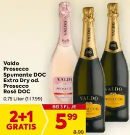 Billa Valdo prosecco spumante doc extra dry od. prosecco Angebot