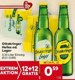Billa Ottakringer Helles od. Lager Angebot