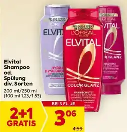Billa Elvital Shampoo od. Spülung div. Sorten Angebot