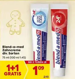 Billa Blend-a-med Zahncreme div. Sorten Angebot