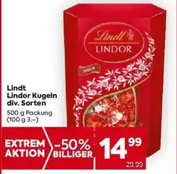 Billa Lindt Lindor Kugeln div. Sorten Angebot