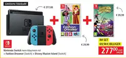 Pagro Diskont Nintendo Switch neon-blau/neon-rot + Fashion Dreamer [Switch] + Disney Illusion Island [Switch] Angebot