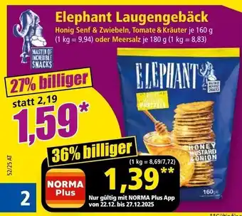 Norma Elephant Laugengebäck Angebot