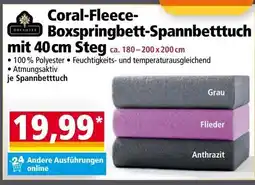 Norma Coral-Fleece Boxspringbett-Spannbetttuch Angebot
