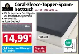 Norma Coral-Fleece Topper Spann betttuch Angebot