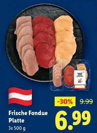 Frische Fondue Platte