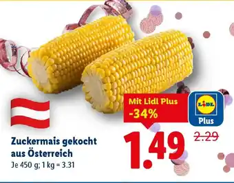 Zuckermais gekocht aus Österreich