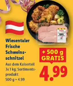 Lidl Wiesentaler Frische Schweins schnitzel Angebot
