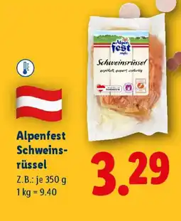Lidl Alpenfest Schweins rüssel Angebot