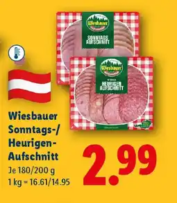 Lidl Wiesbauer Sonntags-/ Heurigen- Aufschnitt Angebot