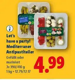 Lidl Let's have a party! Mediterraner Antipastiteller Angebot