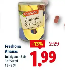 Lidl Freshona Ananas Angebot