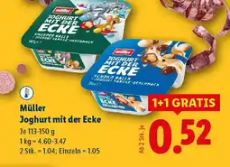 Lidl Müller joghurt mit der ecke Angebot