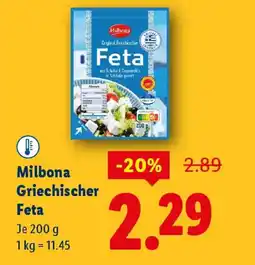 Lidl Milbona Griechischer Feta Angebot