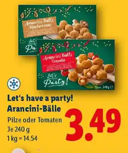 Lidl Let's have a party! Arancini-Bälle Angebot