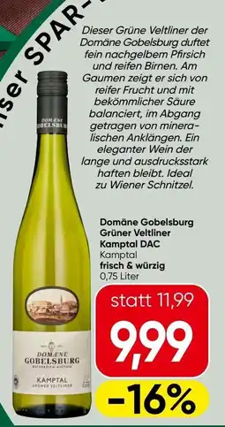 Spar Domäne gobelsburg grüner veltliner kamptal dac Angebot