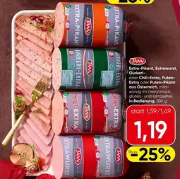 Spar Extra-pikant, extrawurst, gurkerl Angebot