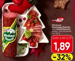 Spar Wiesbauer bergsteiger beskada oder rauchkäsewurst Angebot