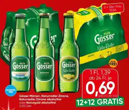 Spar Gösser märzen, naturradler zitrone, naturradler zitrone alkoholfrei Angebot