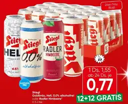 Spar Stiegl goldbräu, hell, alkoholfrei oder radler himbeere Angebot