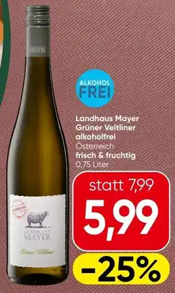 Spar Landhaus mayer grüner veltliner alkoholfrei Angebot